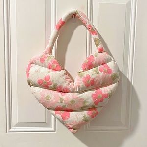 Floral Heart-Shaped Puffer Bag💗